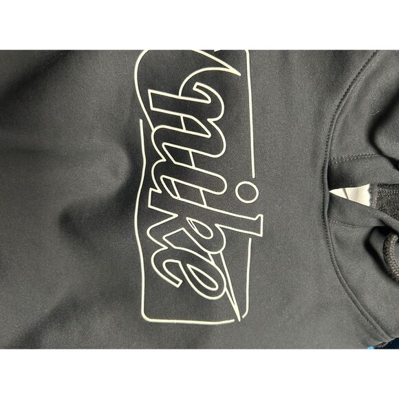 Nike Therma-Fit Pullover Hoodie Black Logo Graphic Men’s Medium - Picture 2 of 9